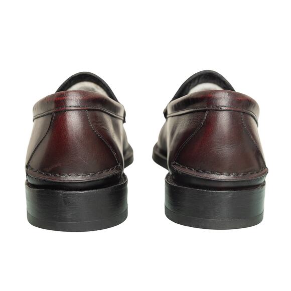 Men Vintage Florsheim Leather Berkley Penny Loafer Oxblood Handmade USA Beefroll